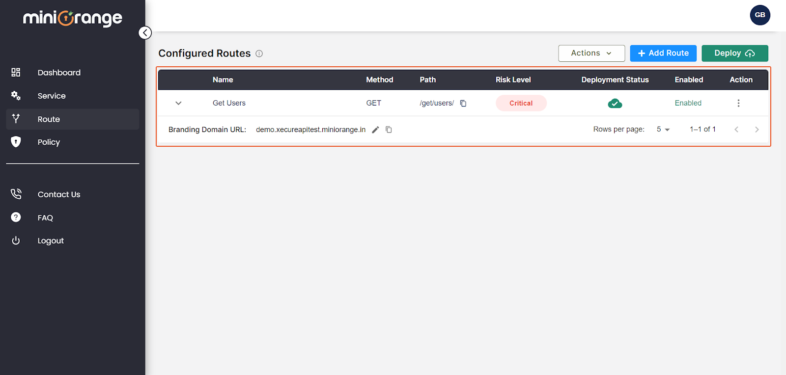 XecureAPI configure routes